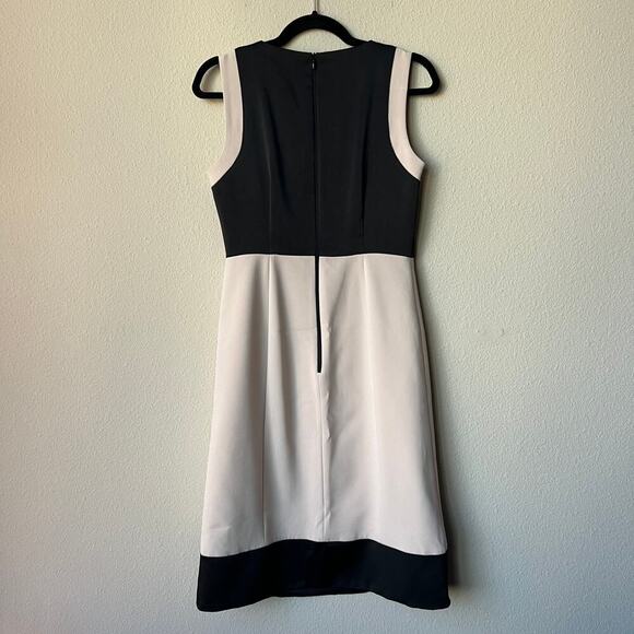 Max Mara Black Cream Colorblock Sheath Dress - Picture 3 of 4